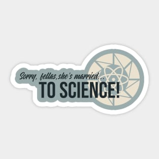 Married To Science (Retro Version) Sticker